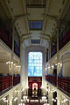 Interior view, showing the nave, the galleries and the back wall