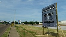 redevelopment sign for the Raleigh Springs Mall Site Redevelopment