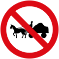 No animal-drawn vehicles