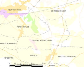 Poziția localității Ouville-la-Bien-Tournée