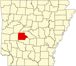 Karte von Garland County innerhalb von Arkansas