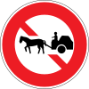 No entry for animal-drawn vehicles