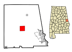 Location of La Fayette, Alabama