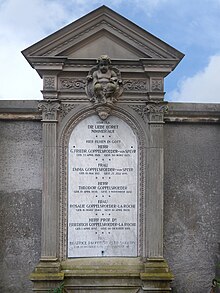 Friedrich Goppelsröder-La Roche (1837–1919) Chemiker, Professor. Doktor in Chemie, Physik und Mineralogie. Privatdozent an der Uni Basel. Grab auf dem Friedhof Wolfgottesacker, Basel