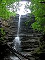 Image 12A view of Lake Falls in Matthiessen State Park in La Salle County near Oglesby. The park's stream begins with the Lake Falls and flows into the Vermillion River. Photo credit: Cspayer (from Portal:Illinois/Selected picture)