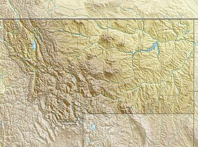 Map showing the location of Little Bighorn Battlefield National Monument