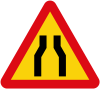 Road narrows