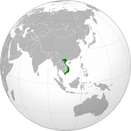 Localização do Vietname / Vietnã