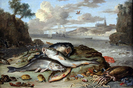 Poissons au bord d'un rivage, 1661 Städel, Museum