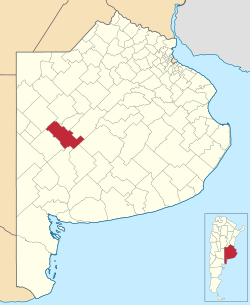 location of Daireaux Partido in Buenos Aires Province