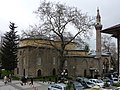 Exterior of the mosque, seen from the southeast (with the qibla section on the left)