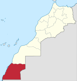 Location in territory claimed by Morocco