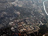 Flygfotografi över Quartiere Europa.