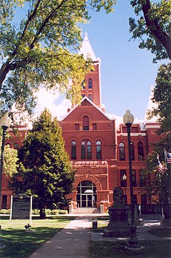 Hamilton County courthouse in Aurora