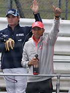 With Lewis Hamilton at the 2007 British GP