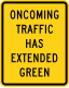 Oncoming traffic has extended green