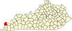 State map highlighting Ballard County