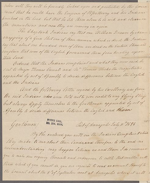 File:Maryland - Governor and Council. Transcript of records relating to Indians in Maryland, 1698-1767 (NYPL b11868620-5336881).jpg