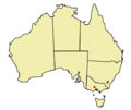 Location map in Australia