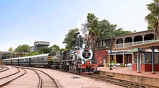 Le Rovos Rail dans la gare de Capital Park.