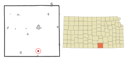 Location within Sumner County and Kansas