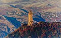 Image 5The Wallace Monument is a sandstone tower, built in the Victorian Gothic style. It stands on the summit of Abbey Craig, a volcanic crag above Cambuskenneth Abbey, from which Wallace was said to have watched the gathering of the army of English king Edward I, just before the Battle of Stirling Bridge.