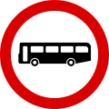 No entry for buses and coaches