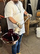 Blenko glassware ready for cooling.jpg