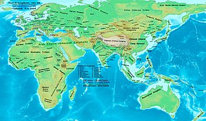 آسيا عام 700، تعرض الخاقانية التركية الثانية.