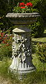 Garden vase and plant stand — made of cast concrete.Made at the Norwegian cement mill at Slemmestad.