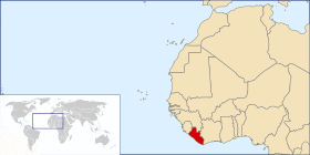 Vendndodhja - Liberia