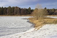 Paisagem de inverno fora da cidade