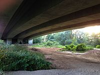 Viaduc bâti en prévision d'un ancien projet de liaison entre le canal Albert et le canal de l'Escaut au Rhin.