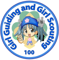 Wikipetan celebrating 100 years of Girl Scouts and Girl Guides.