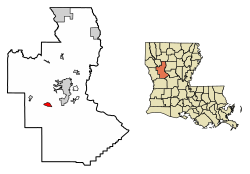 Location of Provencal in Natchitoches Parish, Louisiana.