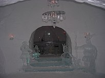 Entrance to the ice bar