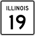 Illinois Route 19 marker