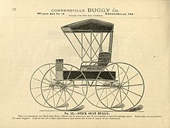 Connersville Buggy Company, stick seat buggy, verkoopadvertentie