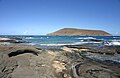 Blick von der Nordküste Niʻihaus auf das vorgelagerte Eiland Lehua