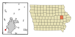 Location of Fairfax, Iowa