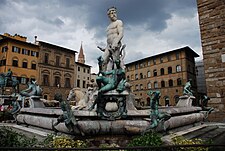 A Fuent de Neptuno de Florencia, obra de Bartolomeo Ammannati.