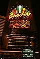 Neon sign on the observation tower, 2004