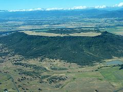 An aerial image of Upper Table Rock