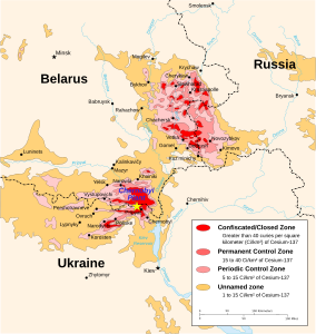 Chernobyl Exclusion Zone, by the Central Intelligence Agency (vectorized by Eric Gaba; edited by Matt Truch and Makeemlighter)