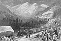 May 10 - the completion of the first Transcontinental Railroad where the w:Central Pacific Railroad and the w:Union Pacific Railroad. The final joining of the rails spanning the continent was signified by the driving of the ceremonial w:Golden Spike.