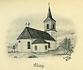 Gravhög 20 m från Elings kyrka, Barne härad, Västergötland.