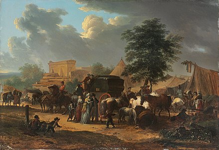 Un marché aux chevaux (1793), 55,3 × 81 cm. Vizille, musée de la Révolution française[7].