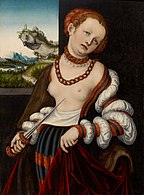 Lucas Cranach the Elder, The Suicide of Lucretia * (1529), 74.9 x 53.9 cm.