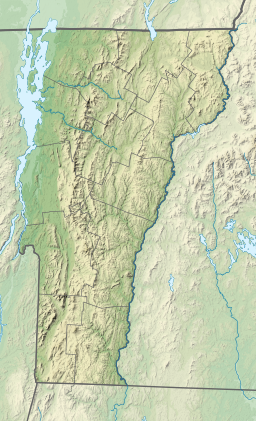 Location of Lake Carmi in Vermont, USA.