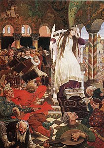 La Princino kiu Neniam Ridetis, fare de Viktor Vasnetsov